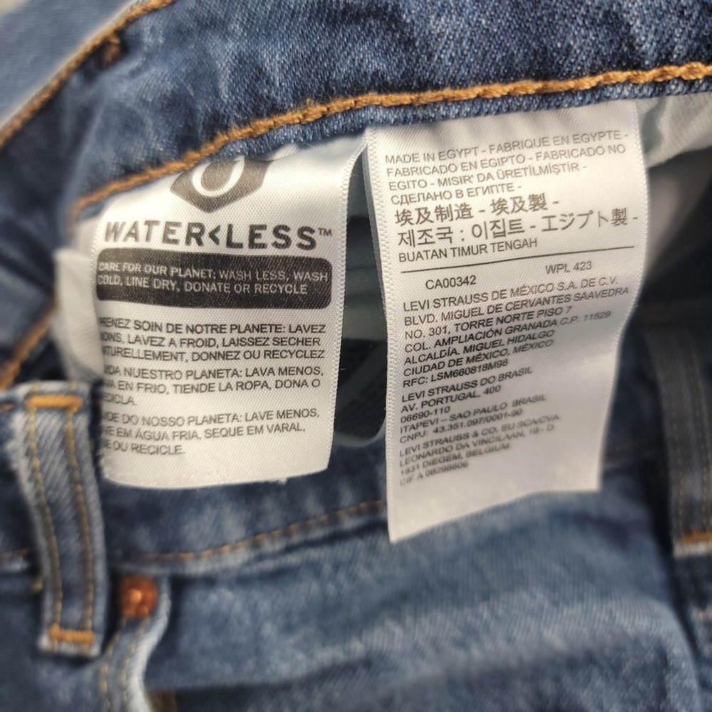 Levis Jeans Mens 38x32 Regular Fit Straight Leg Light Wash Blue 505 500 Series - Picture 10 of 11